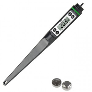 Termometru digital cu sonda pentru bucatarie, lichide, alimente, carne, lactate, prajituri, ceara etc. -50° C - +350° C, model PREMIUM, negru
