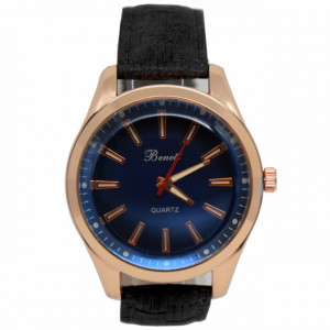 Ceas barbatesc elegant Benett auriu, curea neagra