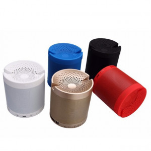 Boxa portabila Bluetooth Wireless, USB, TF Card, port auxiliar si suport pentru telefonul mobil, alb
