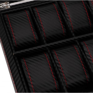 Cutie caseta pentru depozitare si organizare 12 ceasuri, model Pufo Glossy Royal