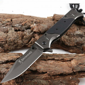 Cutit briceag tactic Browning 23 cm, model Navy Seals - Commander cu sistem de blocare lama, negru