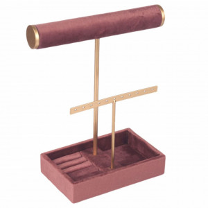 organizator pentru bijuterii din catifea Pink Velvet
