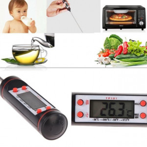 Pachet Termometru digital cu sonda pentru bucatarie, lichide, alimente, lactate, prajituri + Set nou nascuti 0-3 luni 100% bumbac din 5 piese