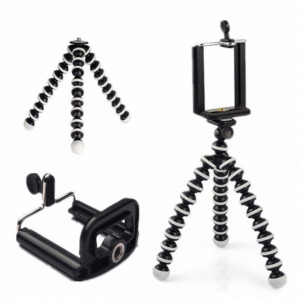 Pachet Trepied foto telescopic Weifeng WF-330A universal 51-134 cm + Trepied flexibil cu suport pentru telefon mobil sau aparat foto, Pufo