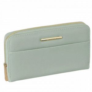 Portofel elegant de dama, Pufo Glamour, 20 x 11 cm, verde