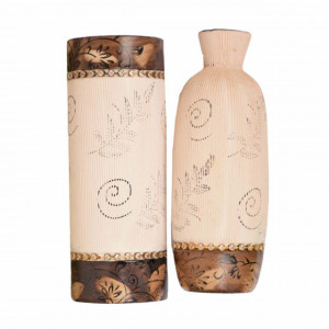 Set 2 vaze decorative Pufo pentru flori, model vintage