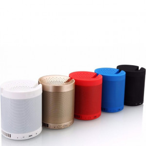 Boxa portabila Bluetooth Wireless, USB, TF Card, port auxiliar si suport pentru telefonul mobil, alb