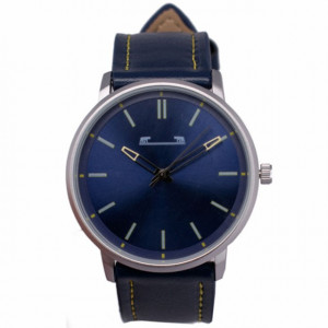 Ceas barbatesc clasic-elegant, model slim, design italian, albastru