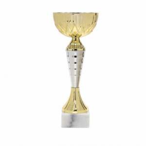 Cupa sport premii Pufo, soclu marmura, culoare auriu, 30 cm