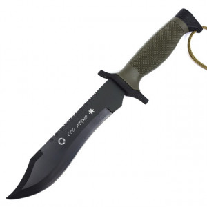Cutit de vanatoare OSO NEGRO Deer Spirit 30,5 cm + teaca militara verde
