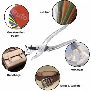 Set 3 piese, cleste capsat, preducea, fixat inele cu capse si inele, pentru gaurit curele, articole imbracaminte, etc