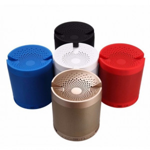 Boxa portabila Bluetooth Wireless, USB, TF Card, port auxiliar si suport pentru telefonul mobil, alb
