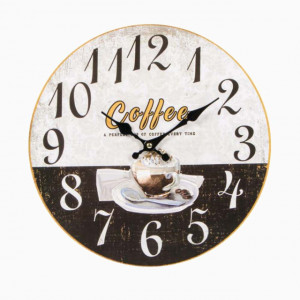 Ceas de perete, model A perfect cup of coffee every time, Pufo