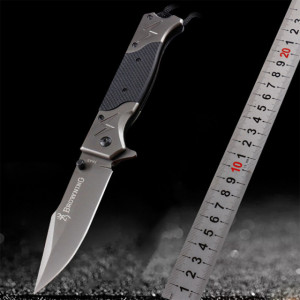 Cutit briceag tactic Browning 23 cm, model Navy Seals - Commander cu sistem de blocare lama, negru