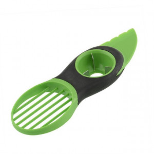 Pachet Cutit special Pufo 3 in 1 pentru curatat si feliat avocado + Aprinzator reglabil si reincarcabil pentru aragaz tip bricheta, negru