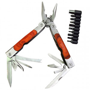 Pachet Prastie reglabila cu suport antebrat, latex + Patent multifunctional pentru camping de 18 cm cu set de surubelnita