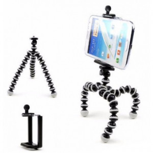 Pachet Trepied foto telescopic Weifeng WT-3560 universal 64-167 cm + Trepied flexibil cu suport pentru telefon mobil sau aparat foto, Pufo