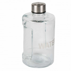 Sticla pentru apa cu capac, 900 ml, transparenta, Pufo