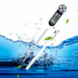 Termometru digital alimentar de insertie cu tija Pufo, afisaj LCD, 4 butoane si oprire automata, interval masurare -50° C - +300° C