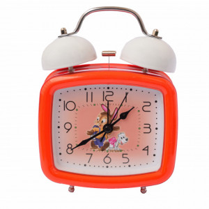 Ceas de masa desteptator pentru copii Pufo Joy, cu buton de iluminare cadran, 16 x 12 cm, model Friends
