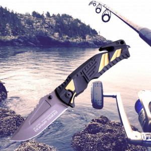 Cutit briceag special pentru pescari 21 cm, maner aluminiu