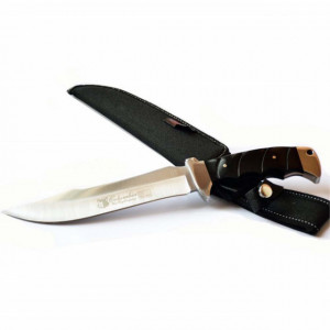 Cutit de vanatoare 30 cm, model Full Tang, teaca inclusa, maner negru