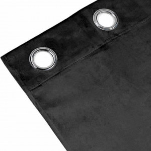 Draperie din catifea Pure Passion, 140 x 260 cm, Pufo, negru