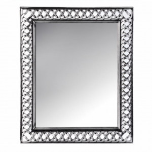 Oglinda decorativa mare de perete Pufo Gothic Silver, 59 x 49 cm, argintiu