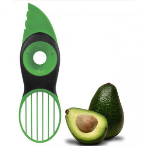 Pachet Termometru digital cu sonda pentru bucatarie, lichide, alimente, lactate, prajituri, ceara, etc. -50° C - +300° C + Cutit special Pufo 3 in 1 pentru curatat si feliat avocado