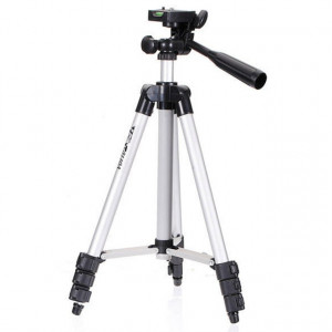 Pachet Trepied foto telescopic Weifeng WT-3110A universal 35-102 cm, husa inclusa + Trepied flexibil cu suport pentru telefon mobil sau aparat foto, Pufo