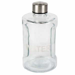 Sticla pentru apa cu capac, 900 ml, transparenta, Pufo