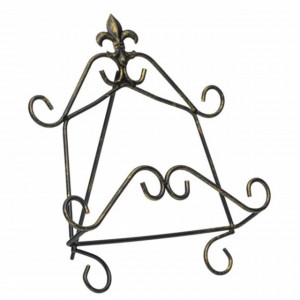 Suport metalic vintage Pufo pentru rame foto, tablouri mici, bronz, 20 cm
