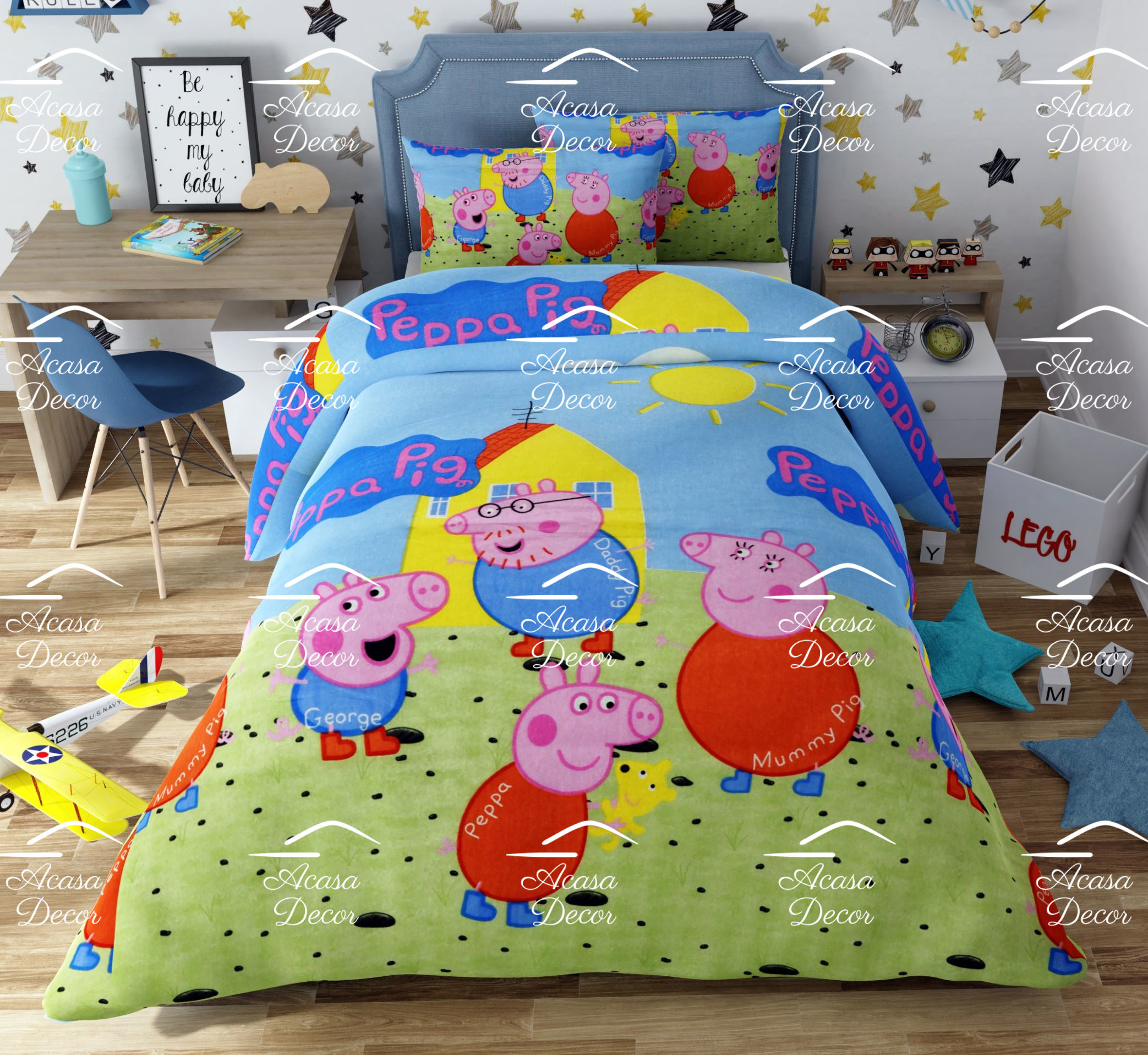 Want to heavy Stop by Lenjerie de pat copii Peppa Pig