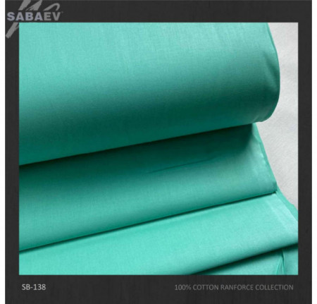 Bumbac ranforce imprimat UNI TURQUOISE STRONG rola 30m/240cm