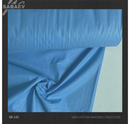 Bumbac ranforce imprimat UNI ALBASTRU rola 30m/240cm
