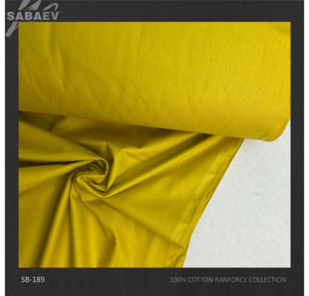 Bumbac ranforce imprimat UNI GALBEN MUSTAR rola 30m/240cm