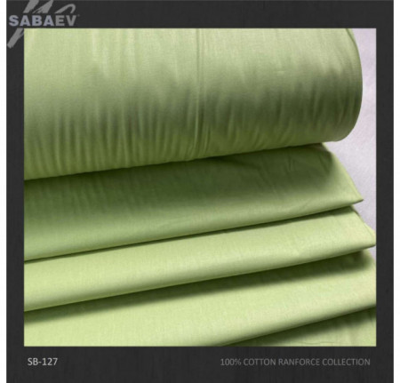 Bumbac ranforce imprimat UNI VERDE PASTEL LIGHT rola 30m/240cm