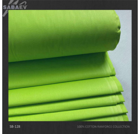 Bumbac ranforce imprimat UNI VERDE LIGHT rola 30m/240cm