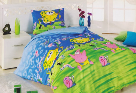 Lenjerie de pat copii Spongebob ( stoc limitat )