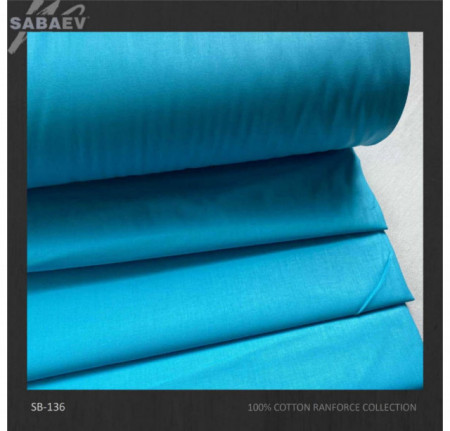 Bumbac ranforce imprimat UNI BLEU STRONG rola 30m/240cm