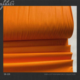 Bumbac ranforce imprimat UNI PORTOCALIU STRONG rola 30m/240cm