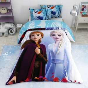 Lenjerie de pat copii Elsa si Anna Journey
