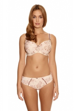 Sutien crem cu imprimeu floral si armatura