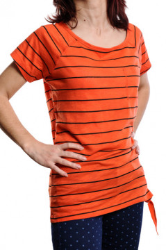 Tricou in dungi portocaliu cu negru