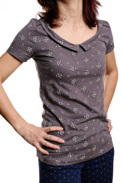 Tricou gri petrol cu imprimeu potcoava