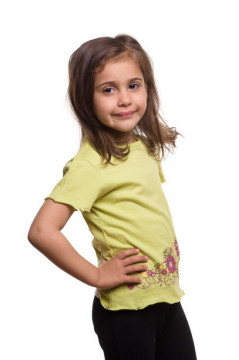 Tricou verde cu imprimeu floral