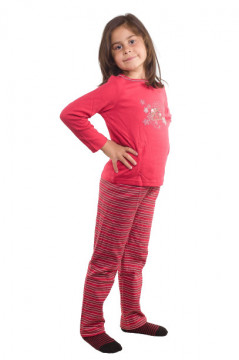Pijama rosie cu imprimeu