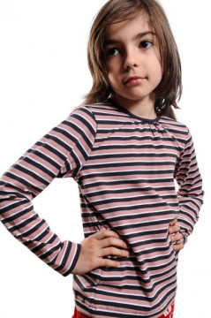 Tricou din bumbac cu dungi