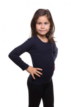 Tricou negru cu maneca lunga
