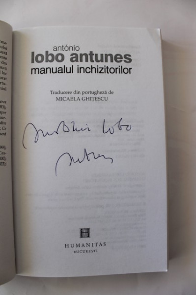 Antonio Lobo Antunes - Manualul inchizitorilor (cu autograf)